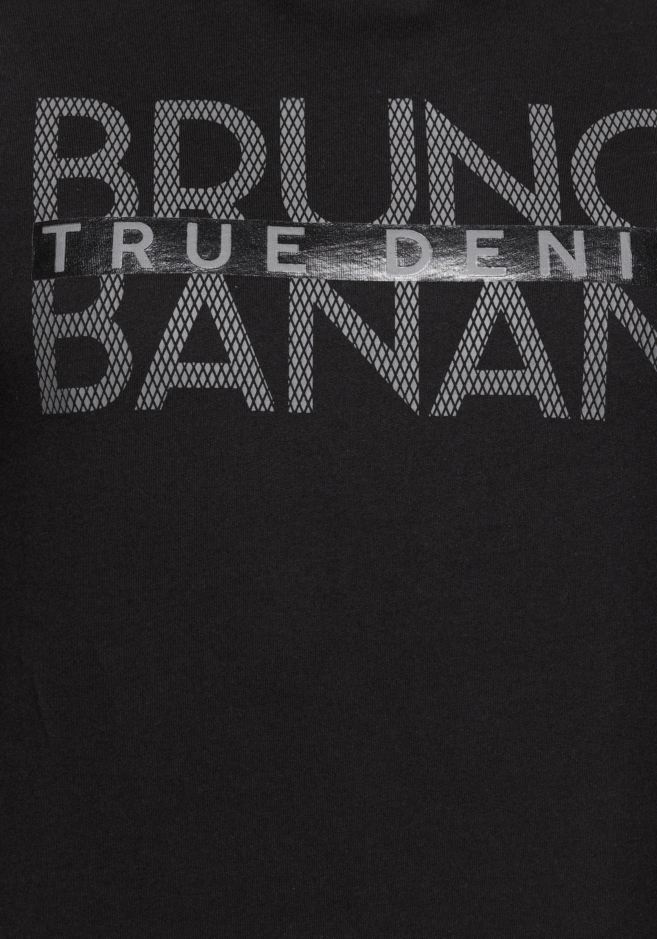 Bruno Banani T-Shirt , kurzärmelig,  schmal geschnitten,  bedruckt,  aus Baumwolle