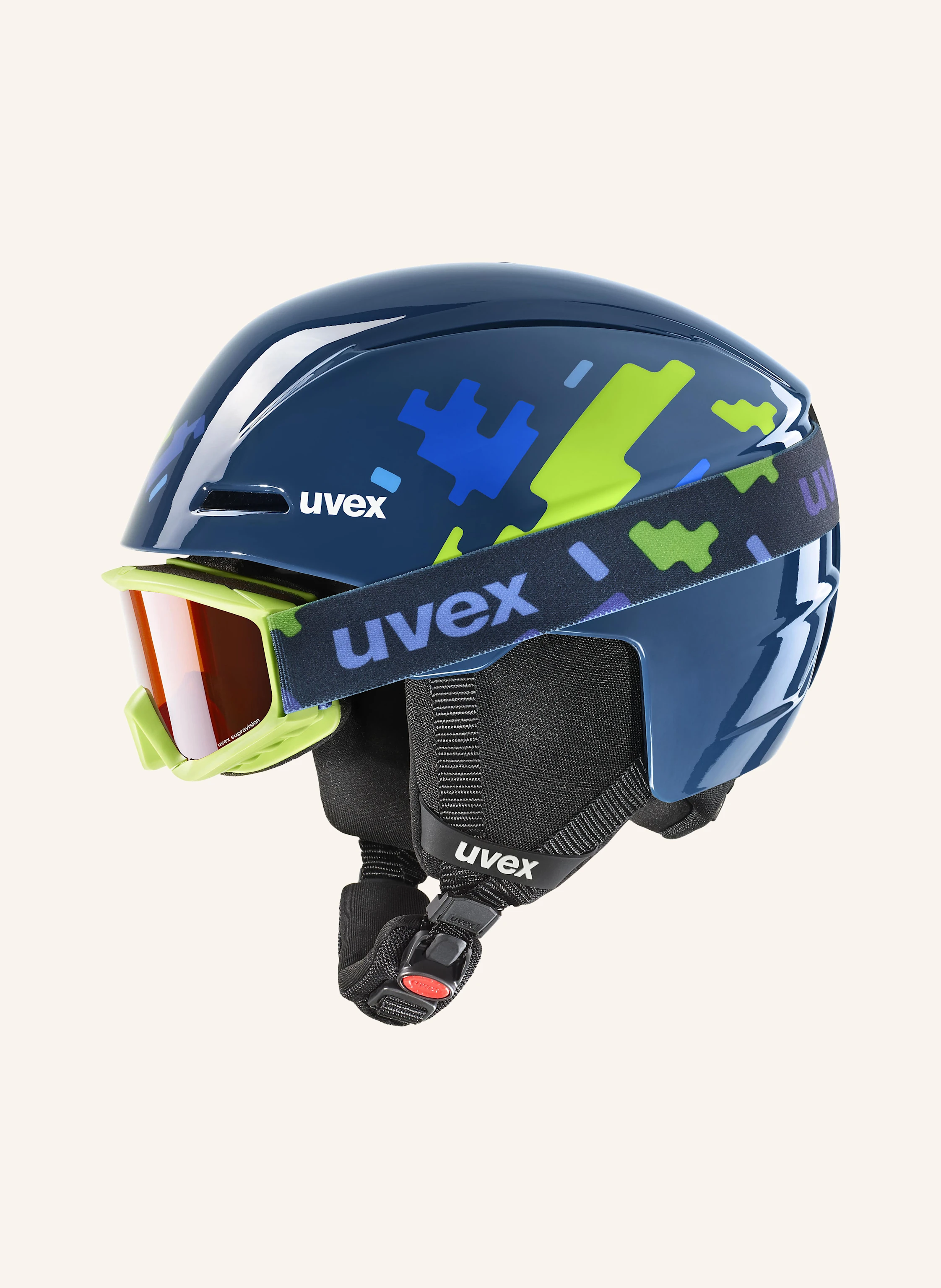 uvex Set: Skihelm VITI und Skibrille SPEEDY PRO