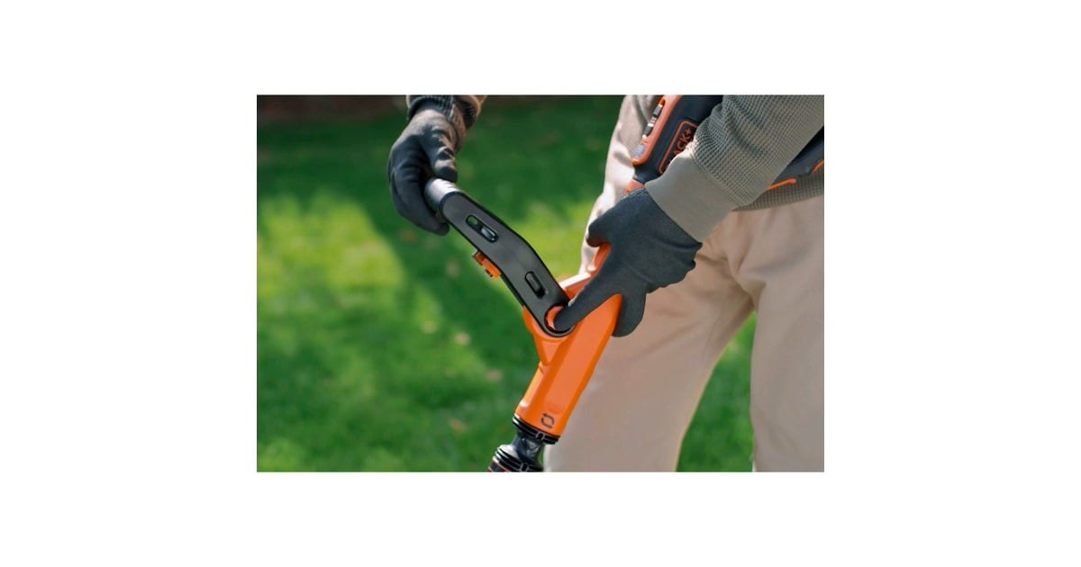 BLACK+DECKER18V Trimmer met 2 messen en accu grastrimmer  (Zwart/oranje, 25 cm, accu inbegrepen)