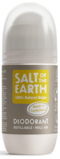 Salt Of The Earth Amber   Sandalwood Deodorant Refillable Roll-On 75ML
