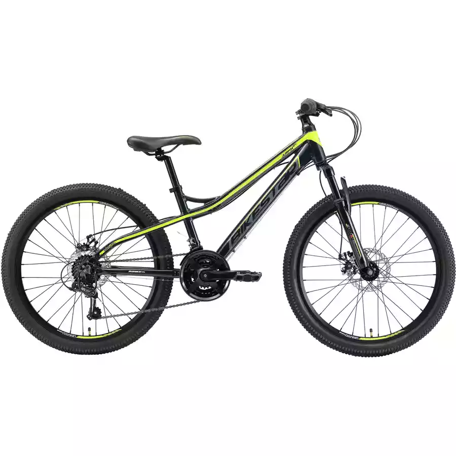 Bikestar Kinderrad 24 Zoll Alu MTB schwarz, grün