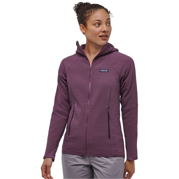 Veste polaire randonnée PATAGONIA W'S R2 TECHFACE HOODY NIGHT PLUM