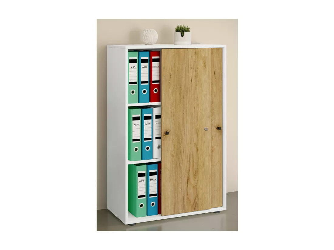 Armoire de bureau portes coulissantes Lona 3x