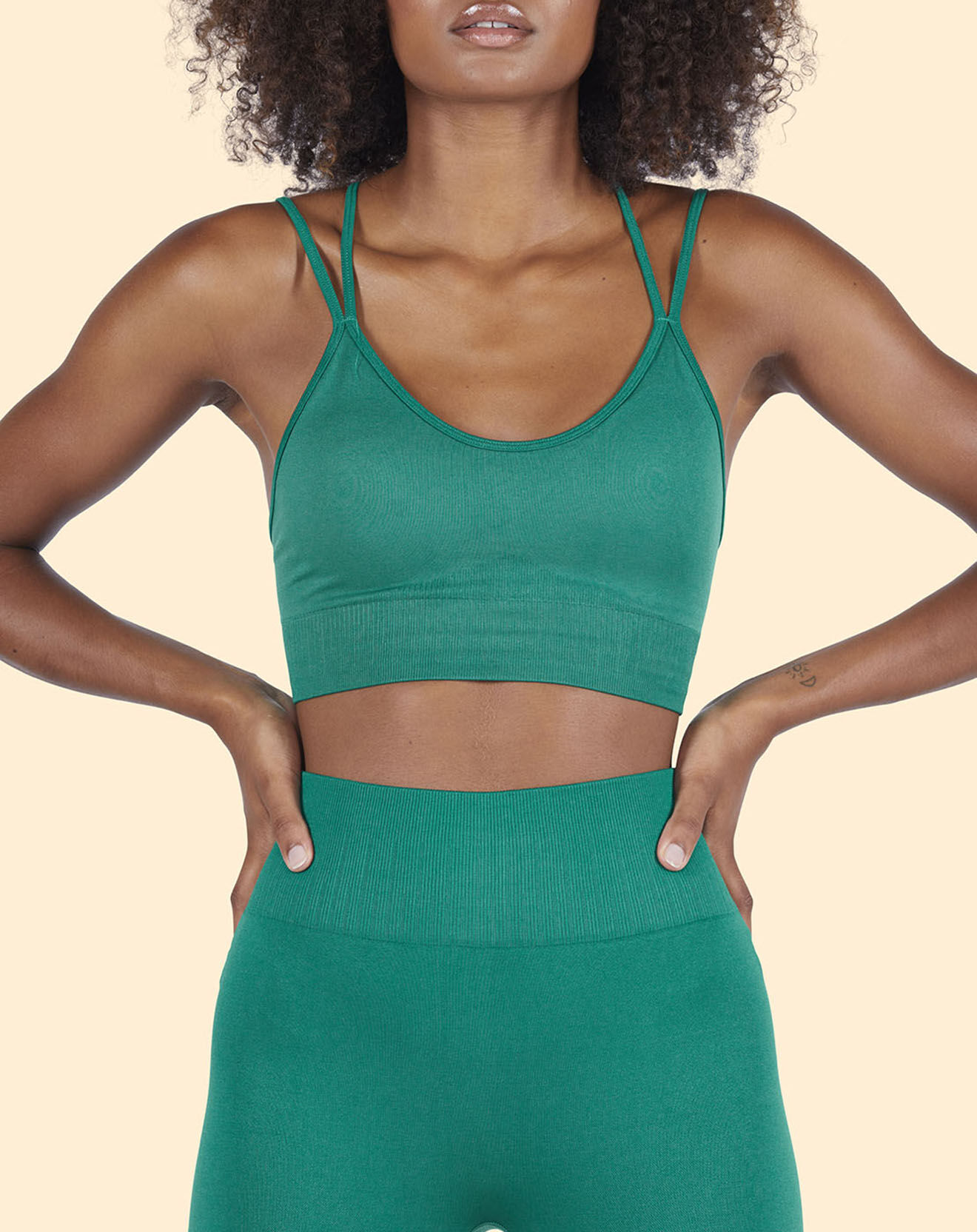 Onamaste Brassière de sport Maintien léger vert émeraude