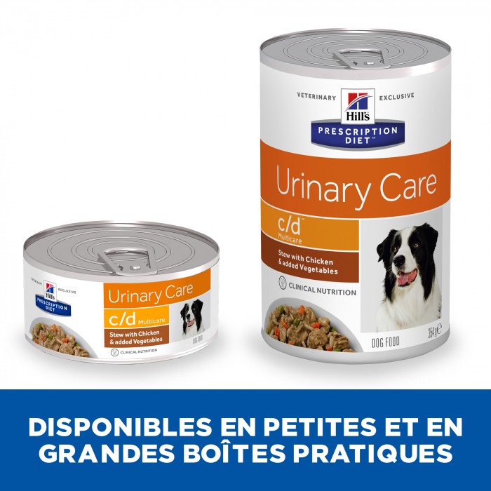 HILL'S Prescription Diet c/d Urinary Multicare en Mijotés au Poulet - Pâtée pour chien