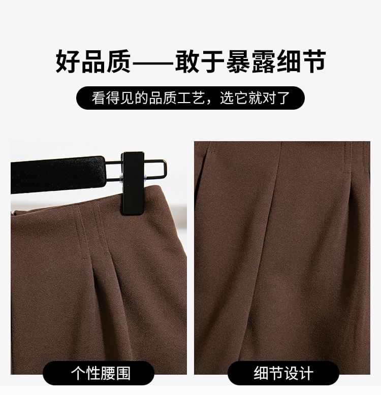 CULLIGEN - Hoge taille, effen, wijde pijpen shorts