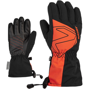 Ziener Laval AS AW Fingerhandschuhe Black / Burnt Orange Kinder