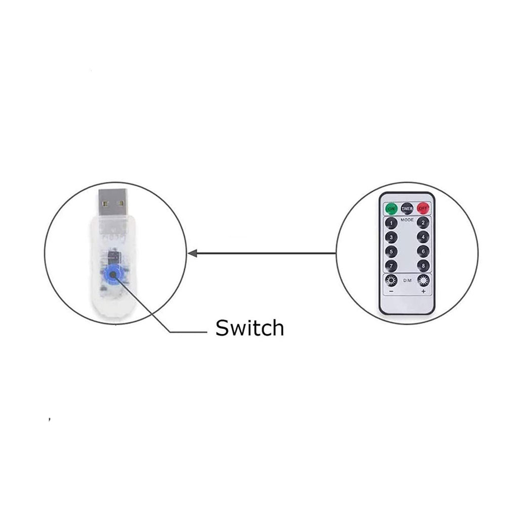 (22m) 200 LED's Deko USB Lichterkette XL Outdoor Beleuchtung 8 Modi   Fernbedienung IP65 - Warmweiss