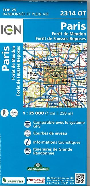 IGN - TOP 25 2314OT PARIS 1 25 000
