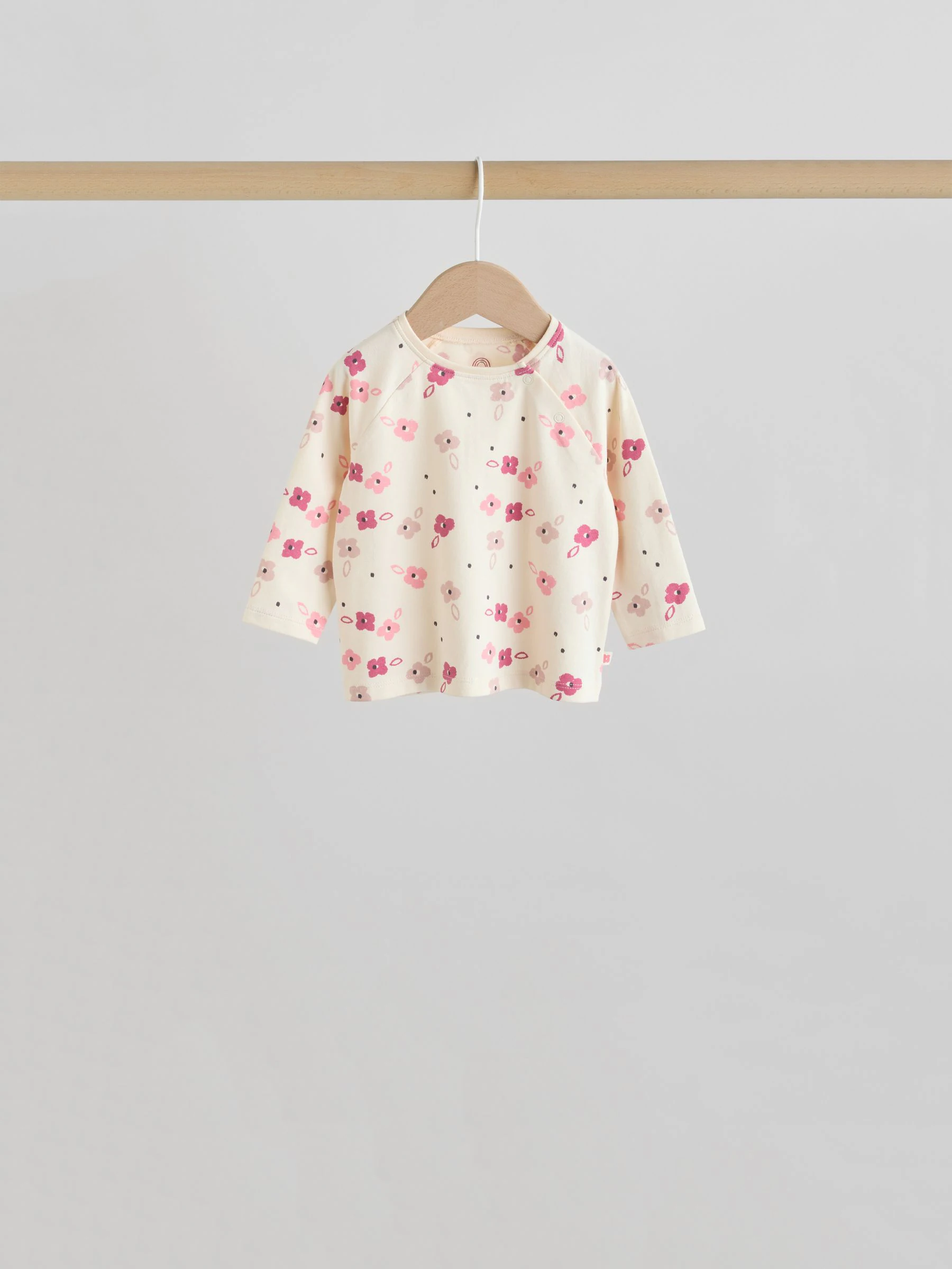 Roze/crème bloem - Baby set van top met Lange mouwen en Leggings 8 Pieces (0mnd -2jr)