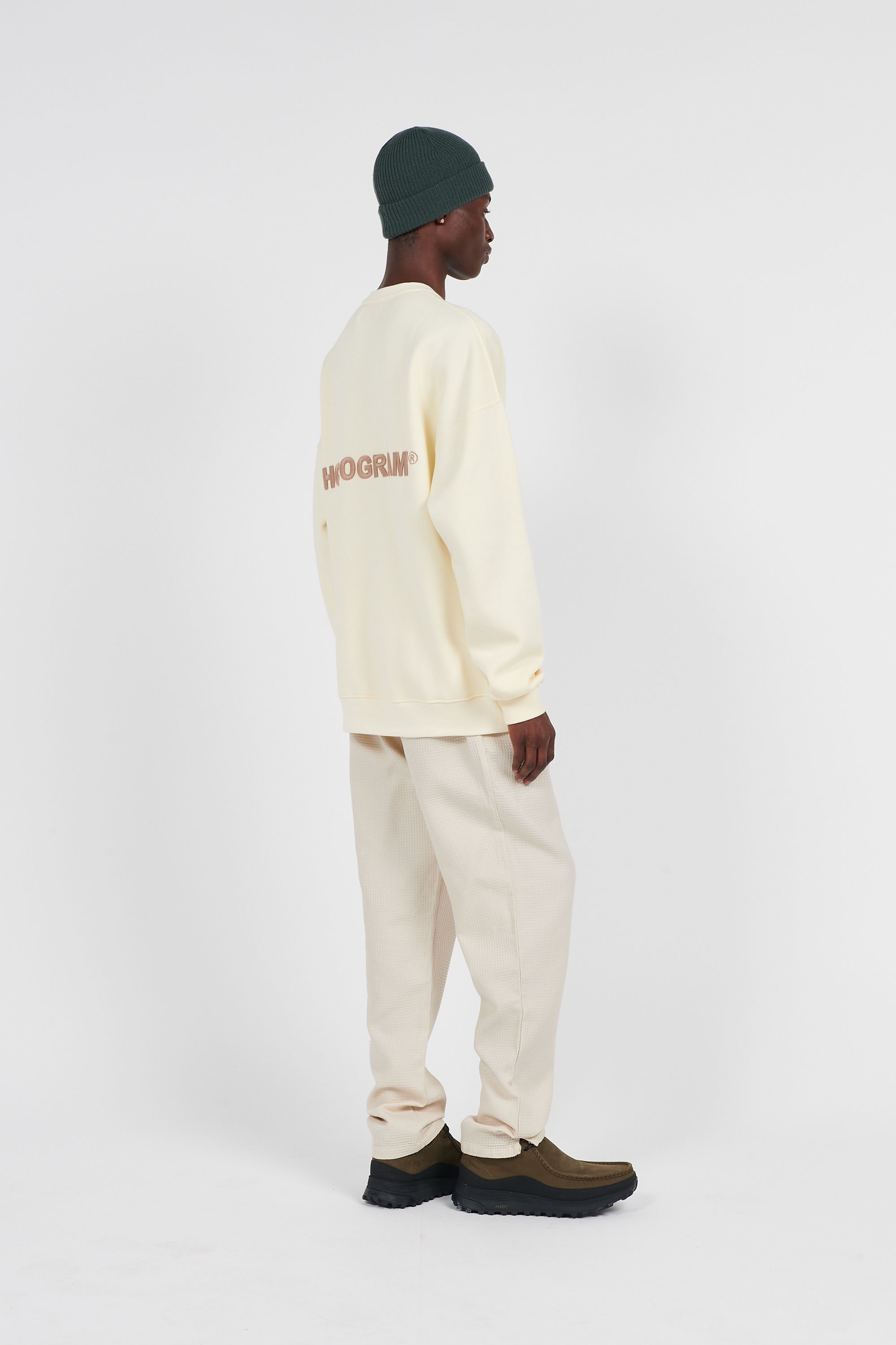Hologram Jogging PANTALON WAFFLE Beige