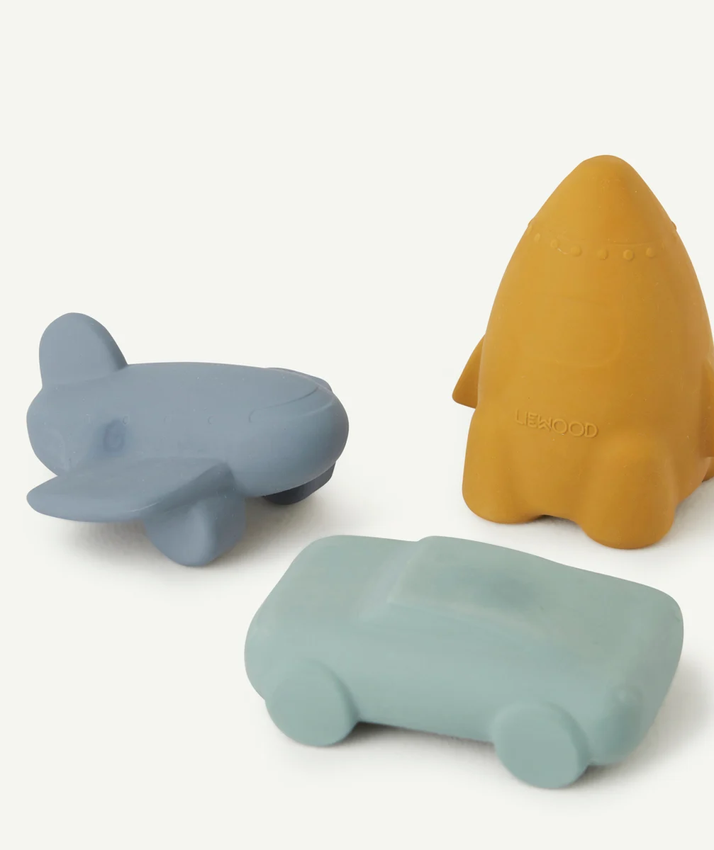 LIEWOODLOT DE 3 JOUETS JACOB BLEU VERT ET OCRE