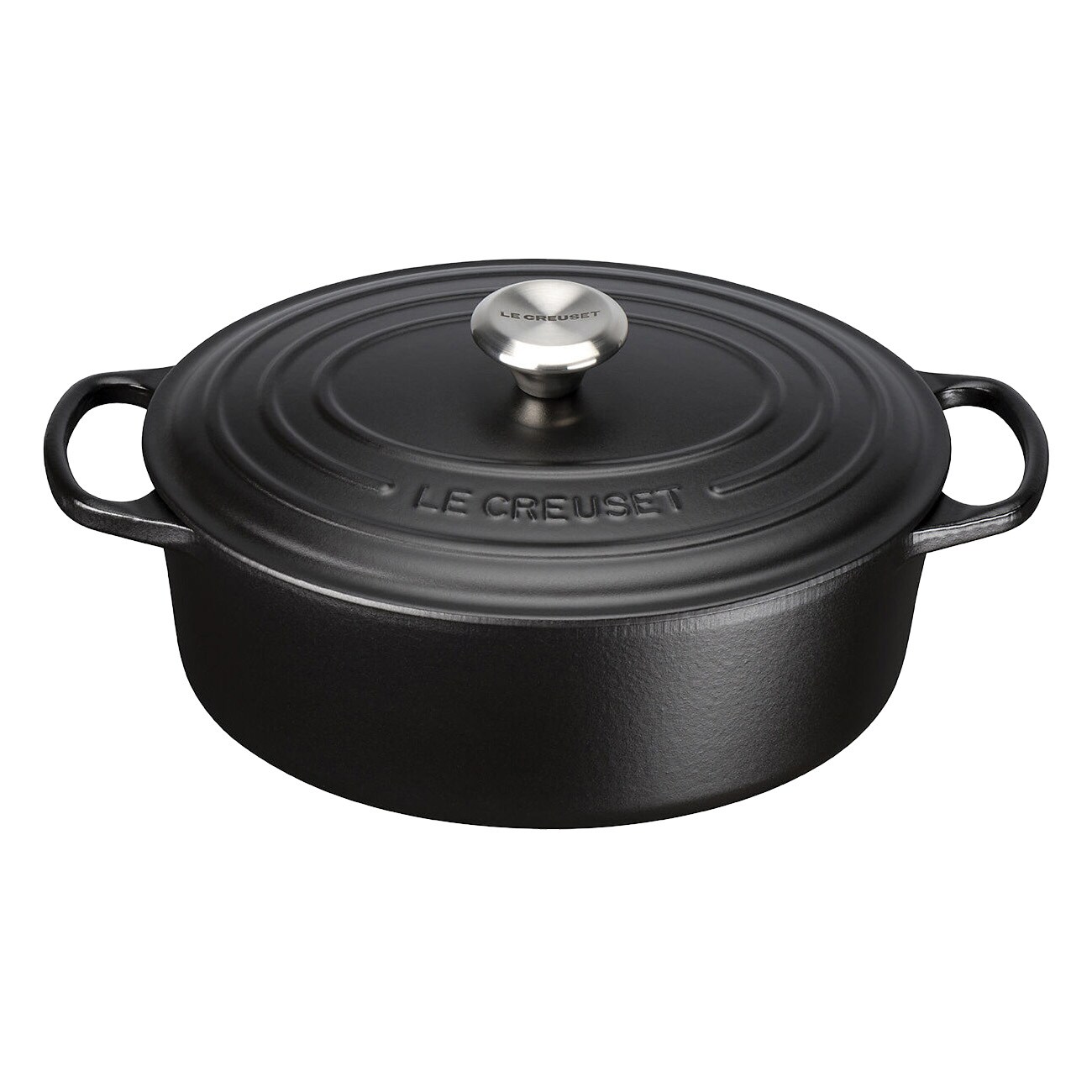Le Creuset Bräter oval 29 cm schwarz Topf