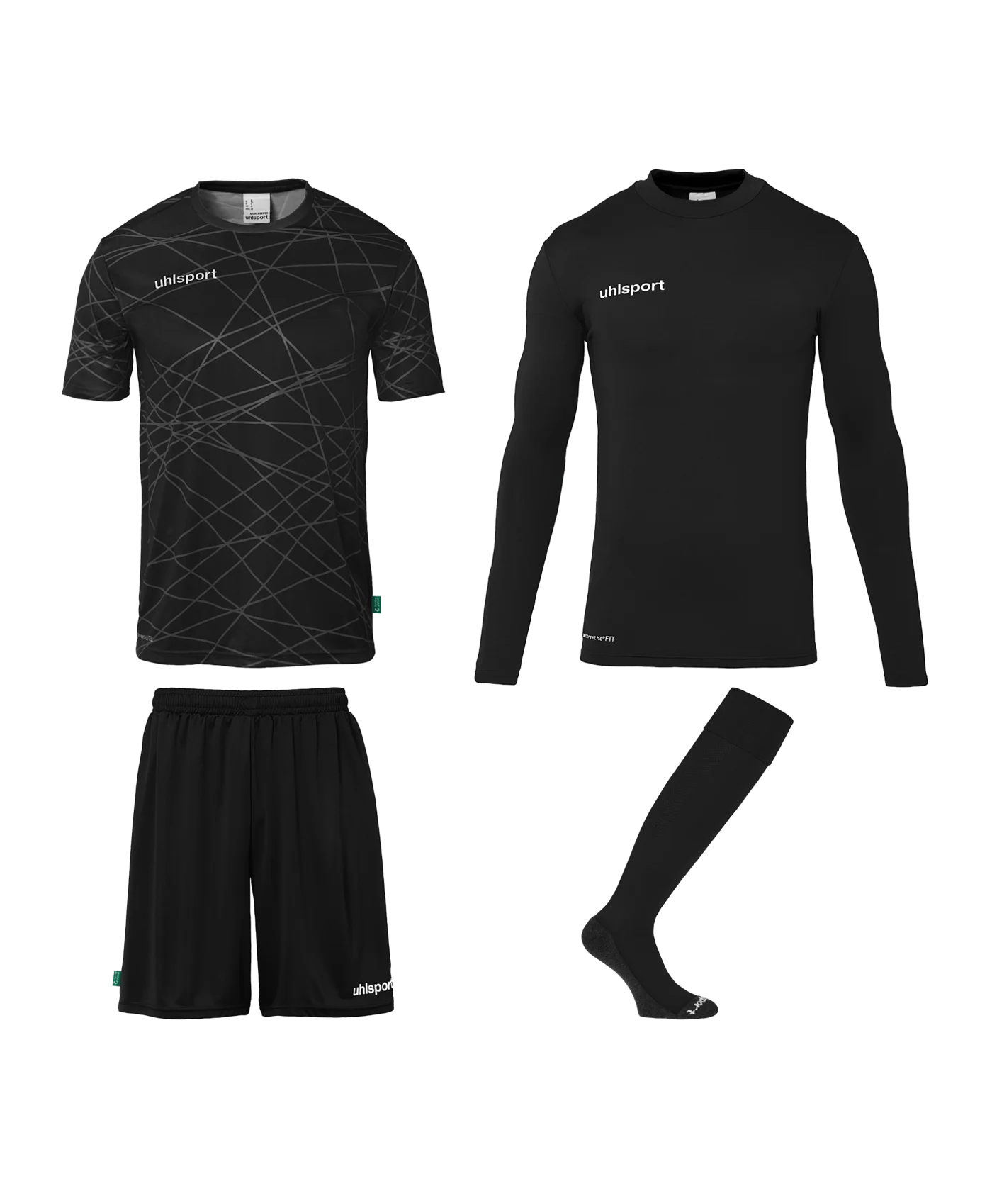 uhlsport Trikot Set Kids Schwarz F001