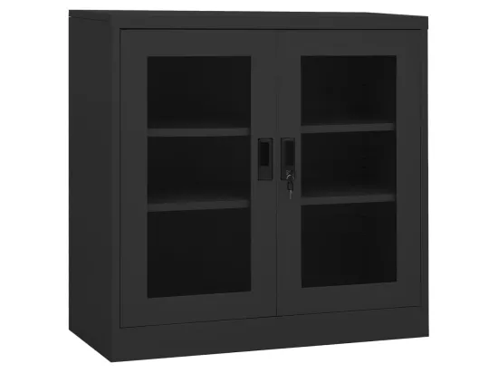 Armoire de bureau et jardinière Anthracite 90x40x113 Acier