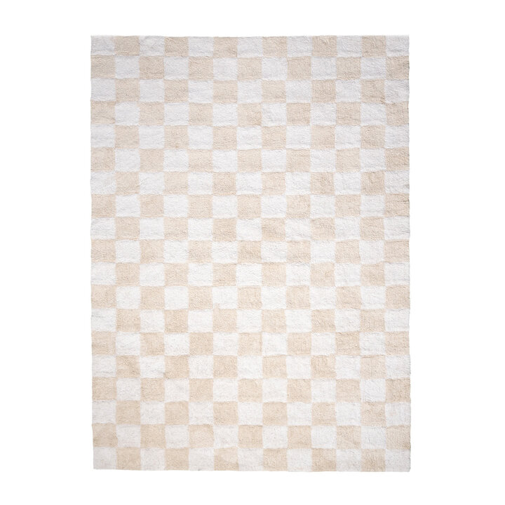 Retro vloerkleed - Gambit Creme/Wit