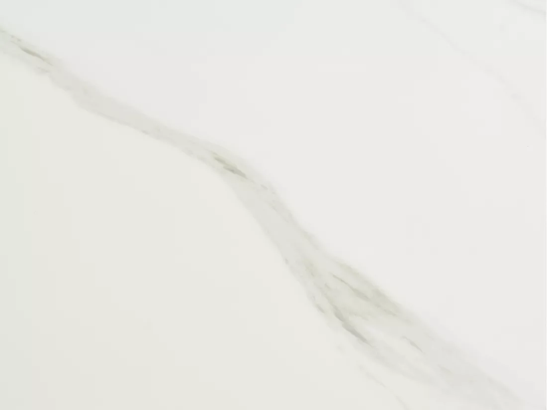 Table à manger extensible 6 à 10 personnes en céramique et métal - Effet marbre blanc et noir - MARVENA