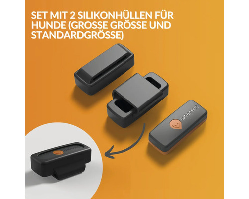 GPS tracker weenect voor honden, 28 g, 6 x 2,4 x 1,5 cm, zwart