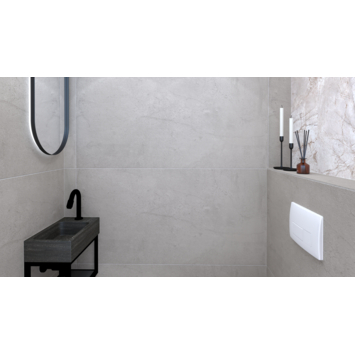 Vloertegel Tundra 60 x 120 cm keramiek grijs 1,43 m²