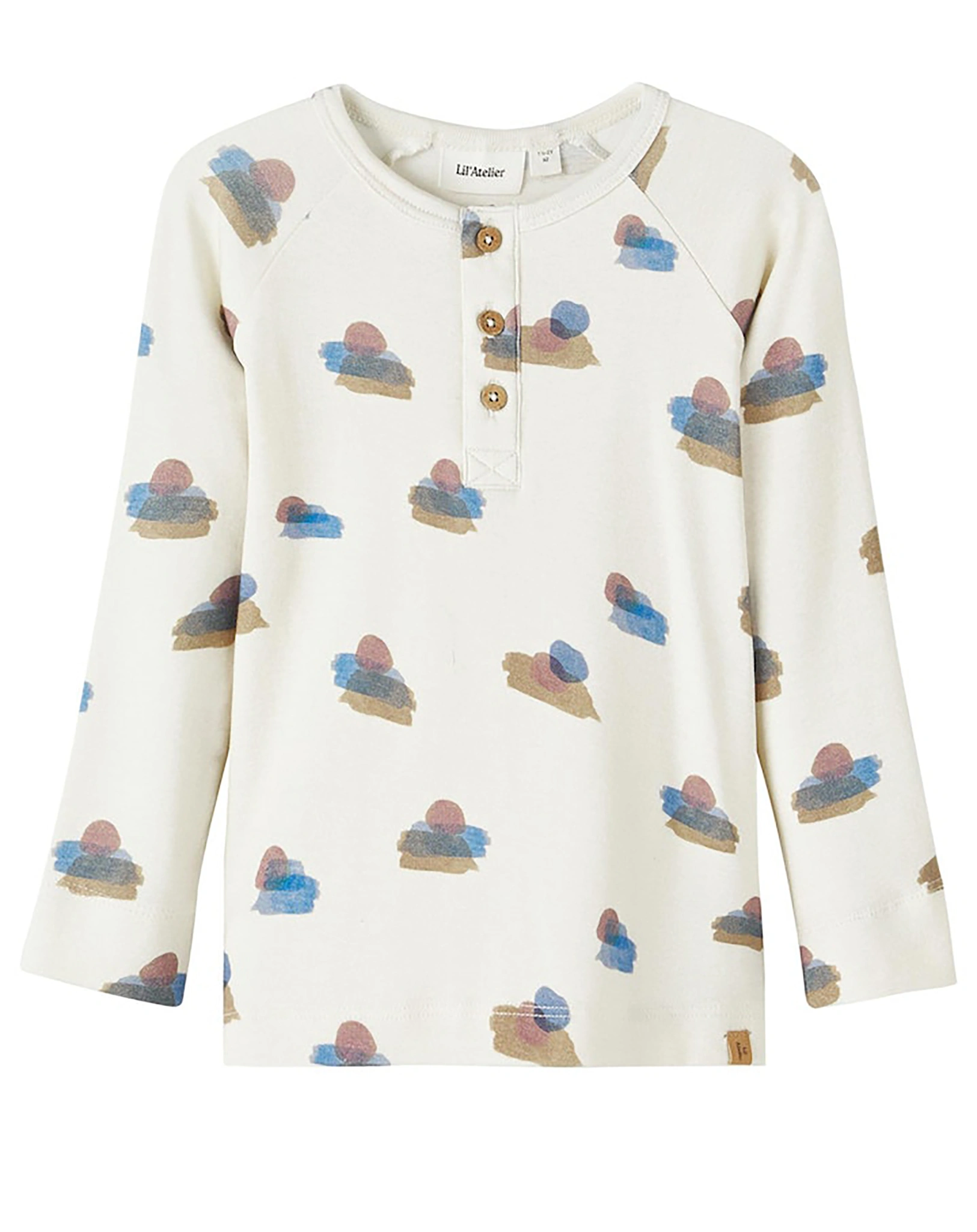Henley-Langarmshirt NMMGEO in turtledove