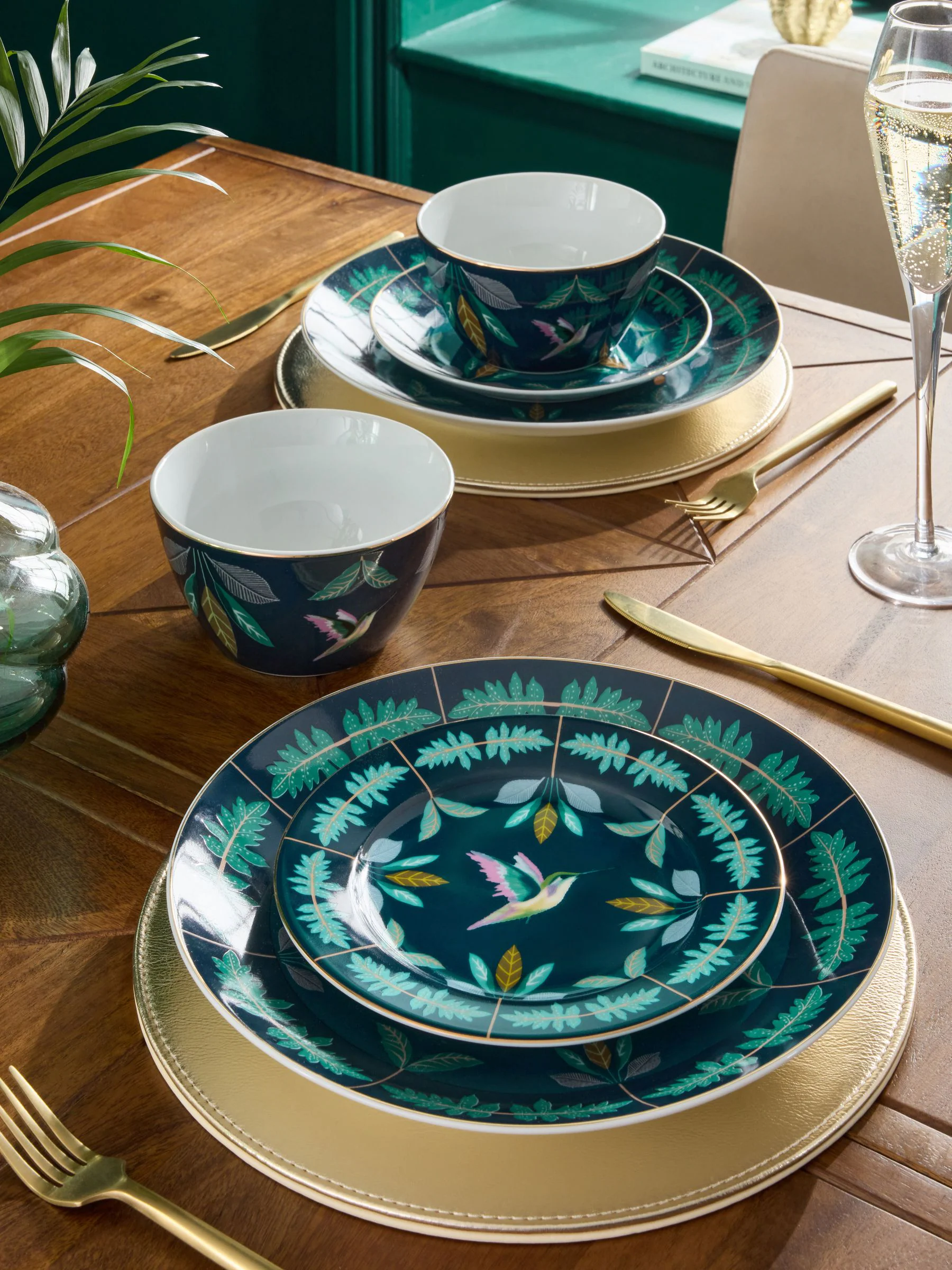 12 Piece Dark Opulence Dinner Set