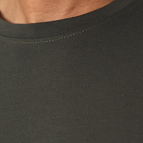Lot De 2 Tee Shirts Manches Longues Noir Vert Kaki