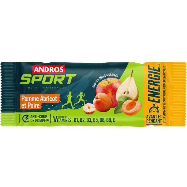 Barres énergétiques ANDROS BARRE ENERGETIQUE POMME POIRE ABRICOT