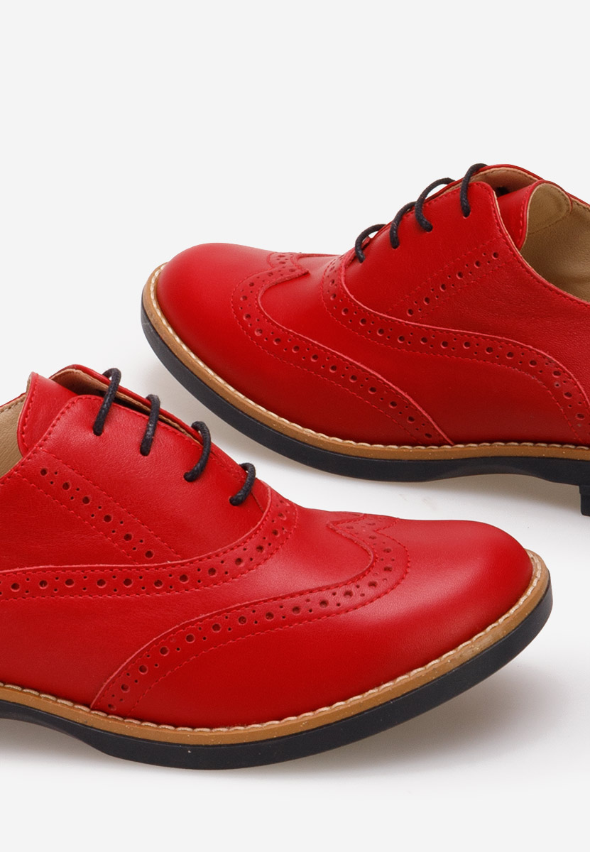 Chaussures brogue pour femme rouges Emily