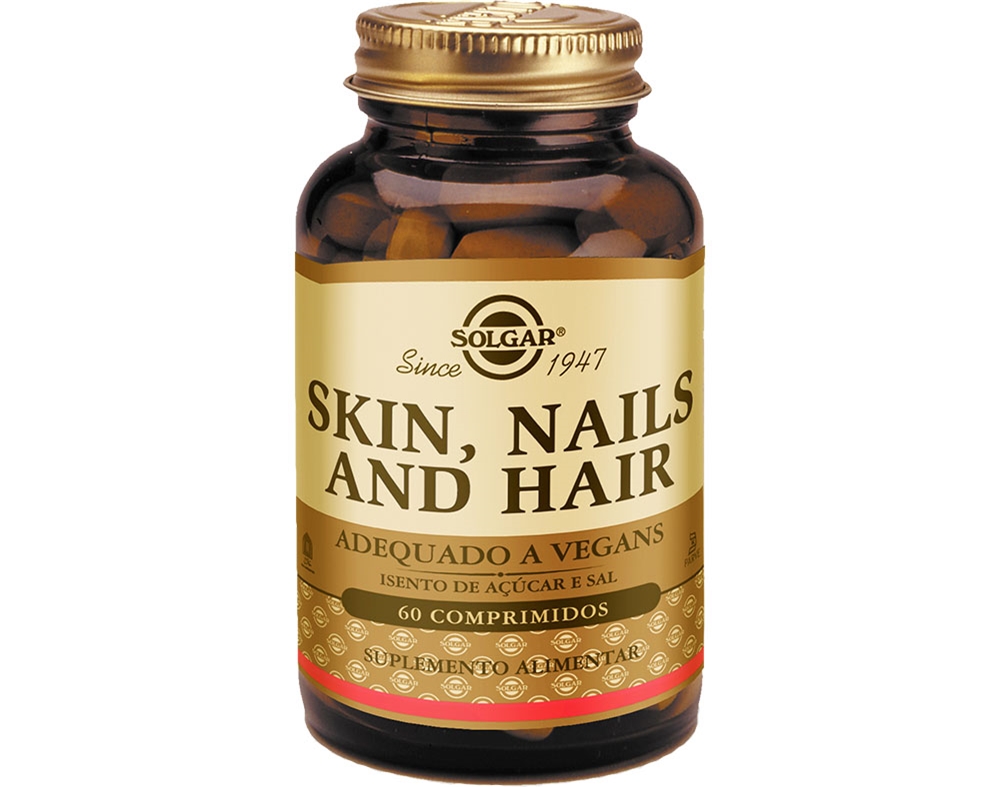 SUPLEMENTO SOLGAR PELE UNHAS E CABELO 60 CAPSULAS