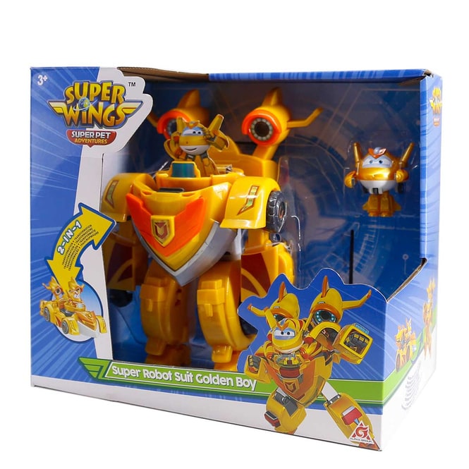 Super Wings - 2in1 Super-Roboter-Anzug Golden Boy