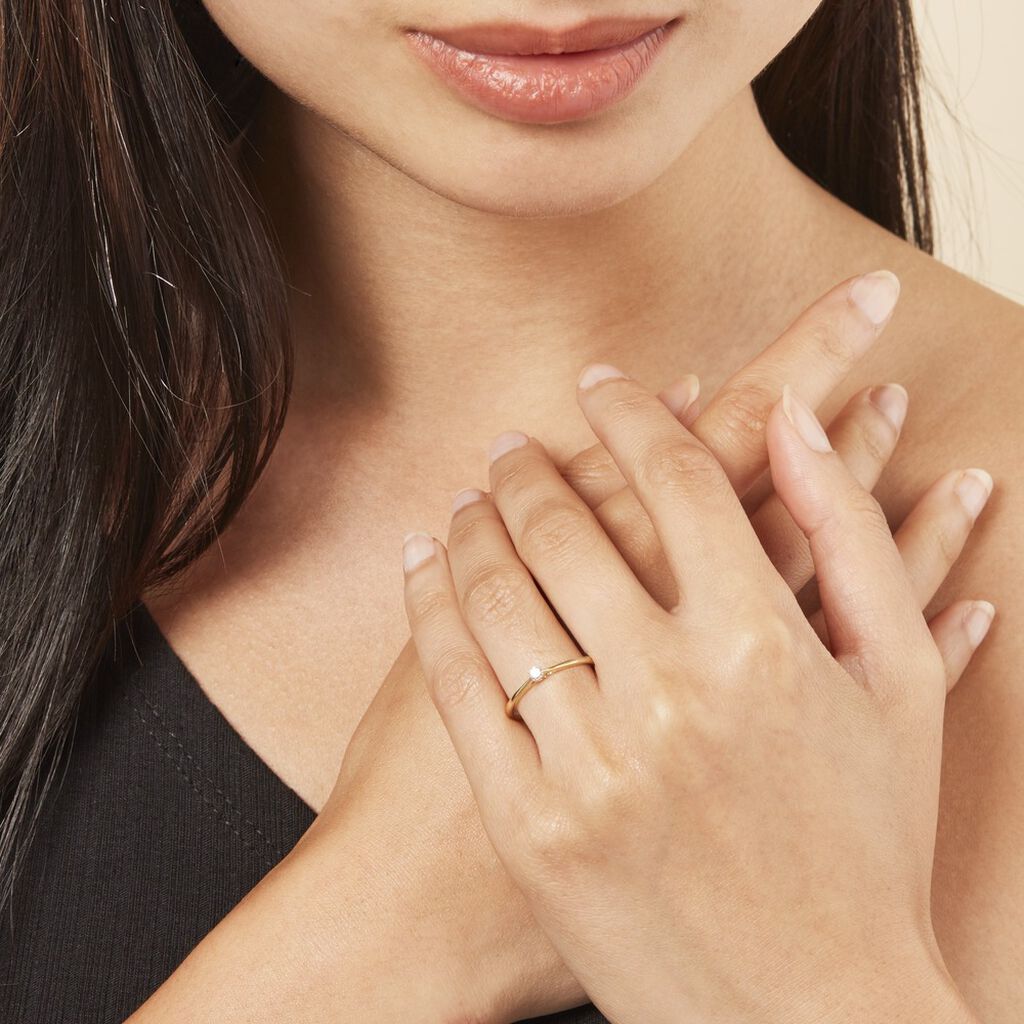 Bague Solitaire Aphrodite Or Jaune Diamant