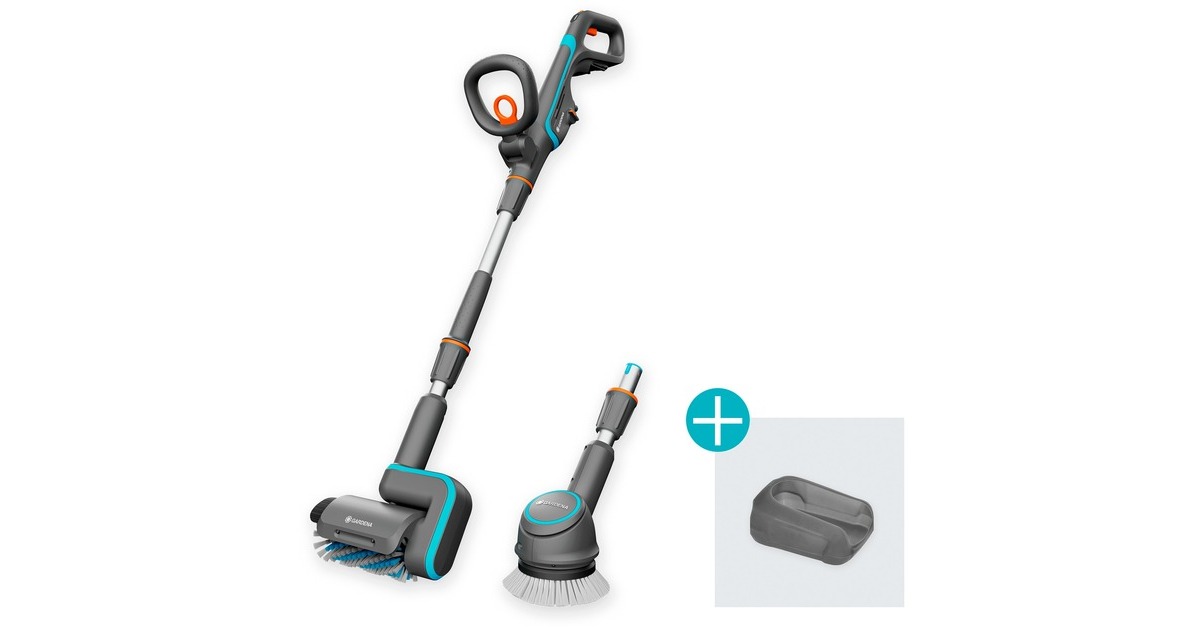 GARDENAAquaBrush Universal accu-multireiniger 04/18V P4A Solo vloerreiniger  (Grijs/turquoise, 14842-55, POWER FOR ALL ALLIANCE, accu en lader niet inbegrepen)