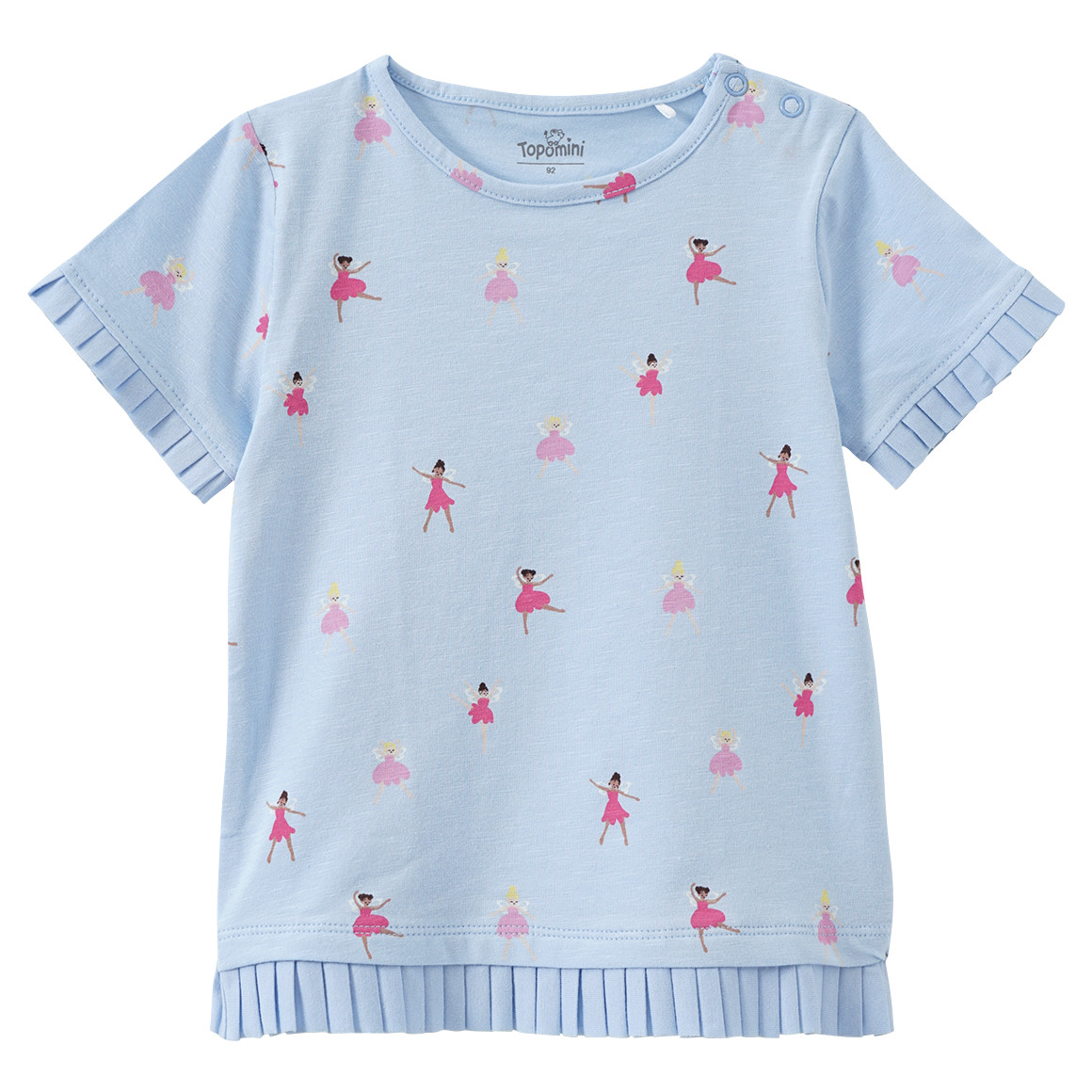 Topomini Baby T-Shirt mit Bio-Baumwolle hellblau