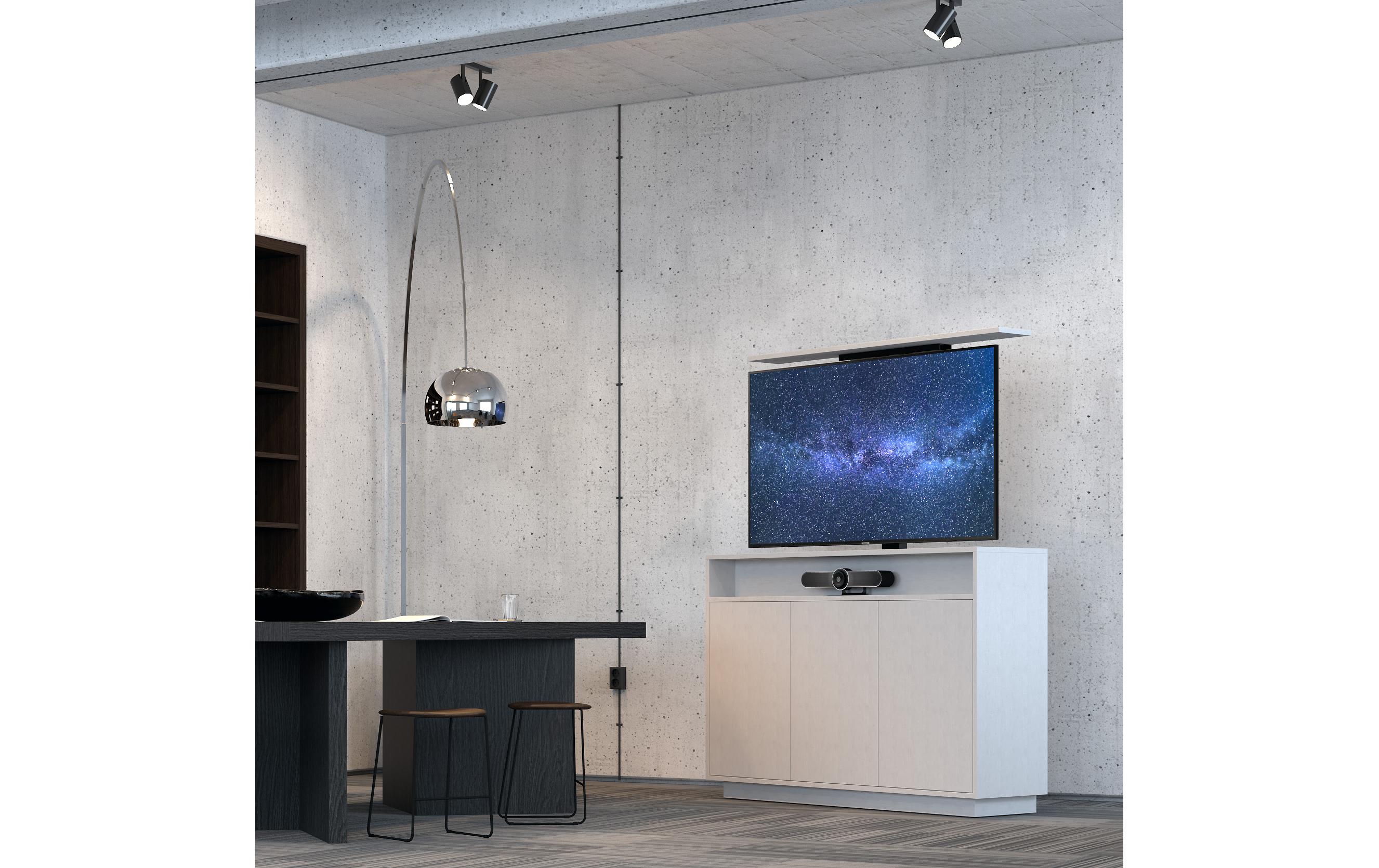 TV-Lift AV-Möbel, Weiss max. 50 kg<br>Schrank für TV-Geräte und Displays - 55