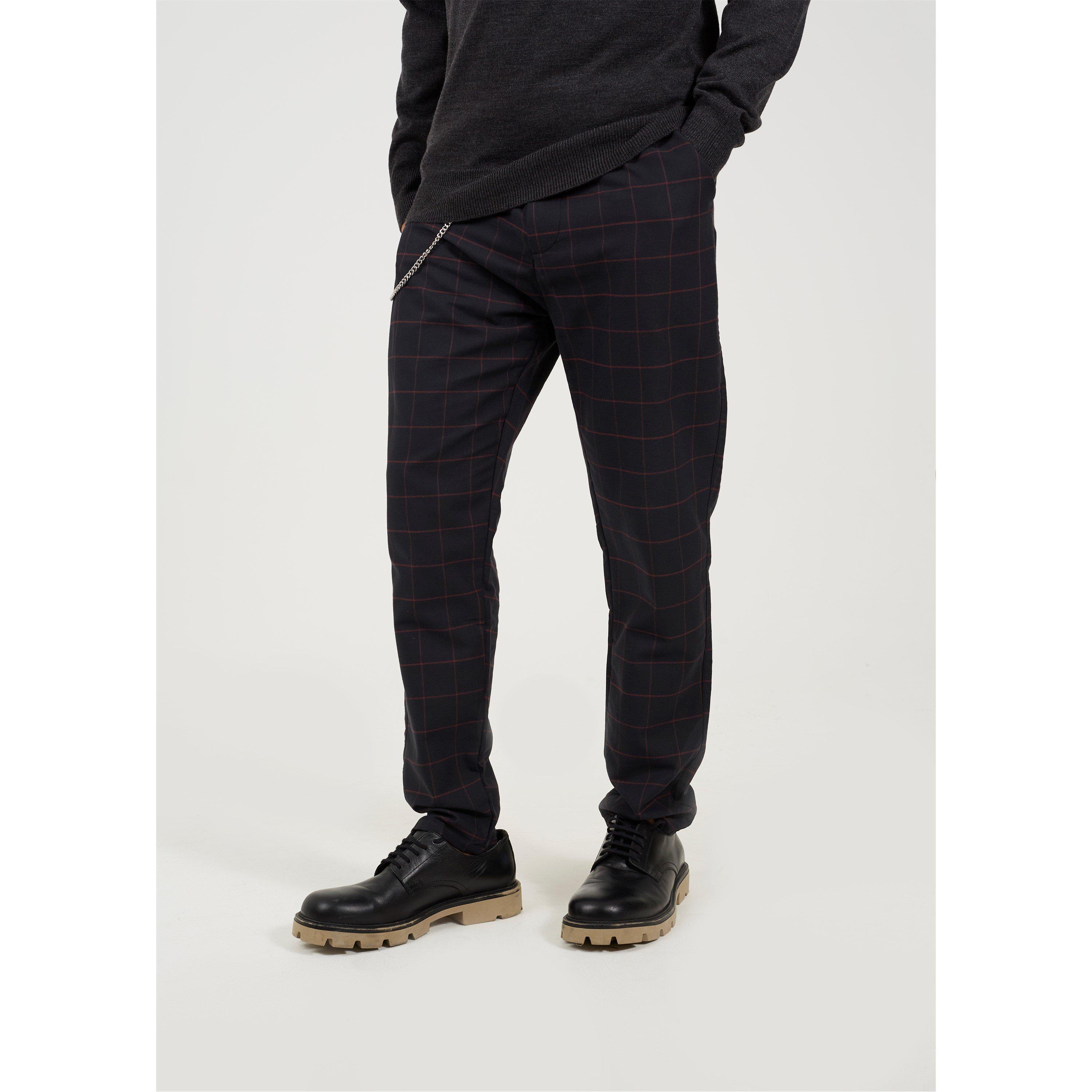 Brave Soul Check Trouser with Chain
