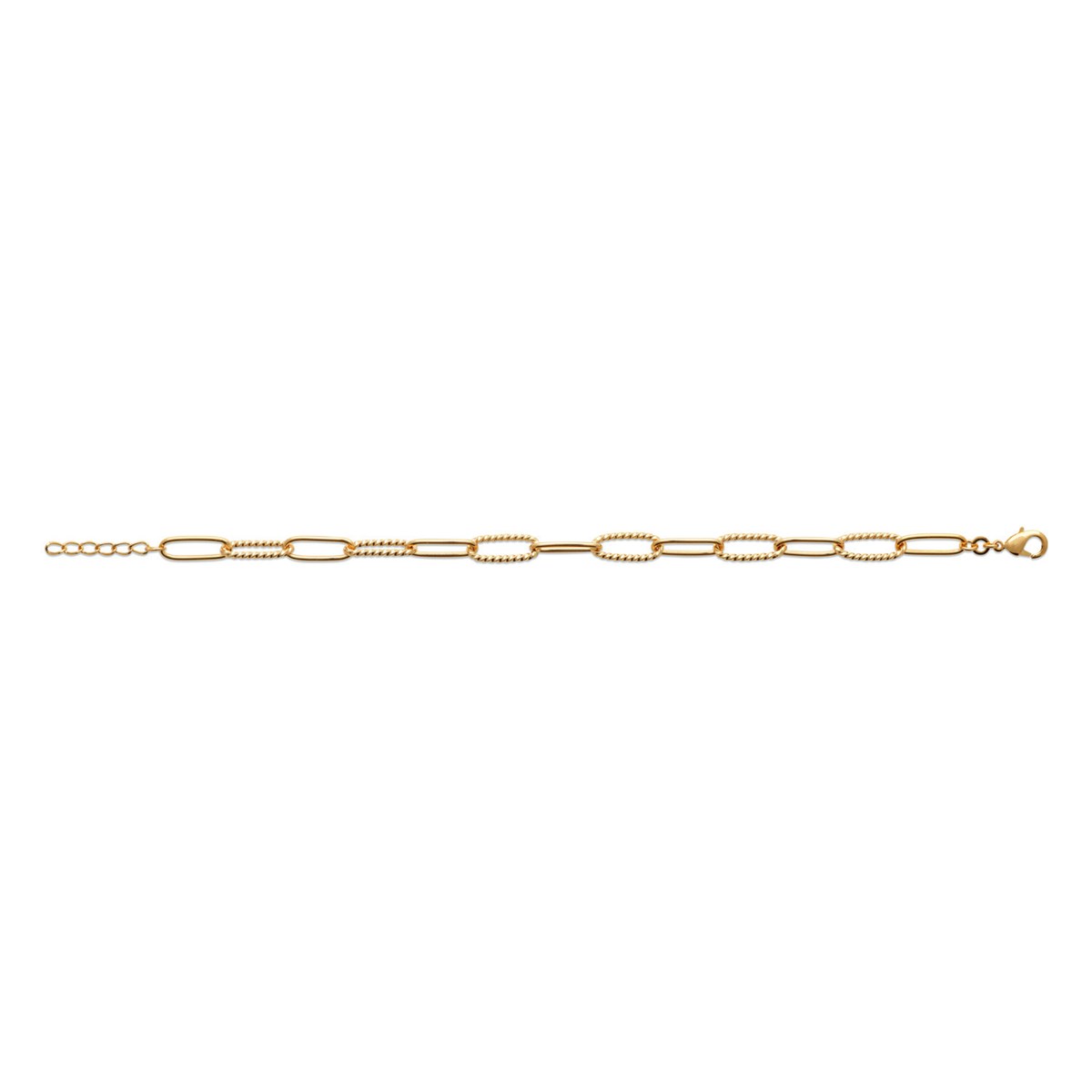 Bracelet Brillaxis maille forçat allongé torsadée