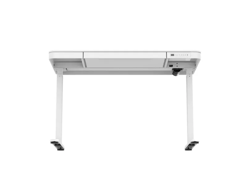 Activejet -skrivebord med elektrisk højdejustering 140x70 ET119W-C hvid, Hvid, 45 kg, 725 - 1225 mm, Træ, Rektangulær form, Stål