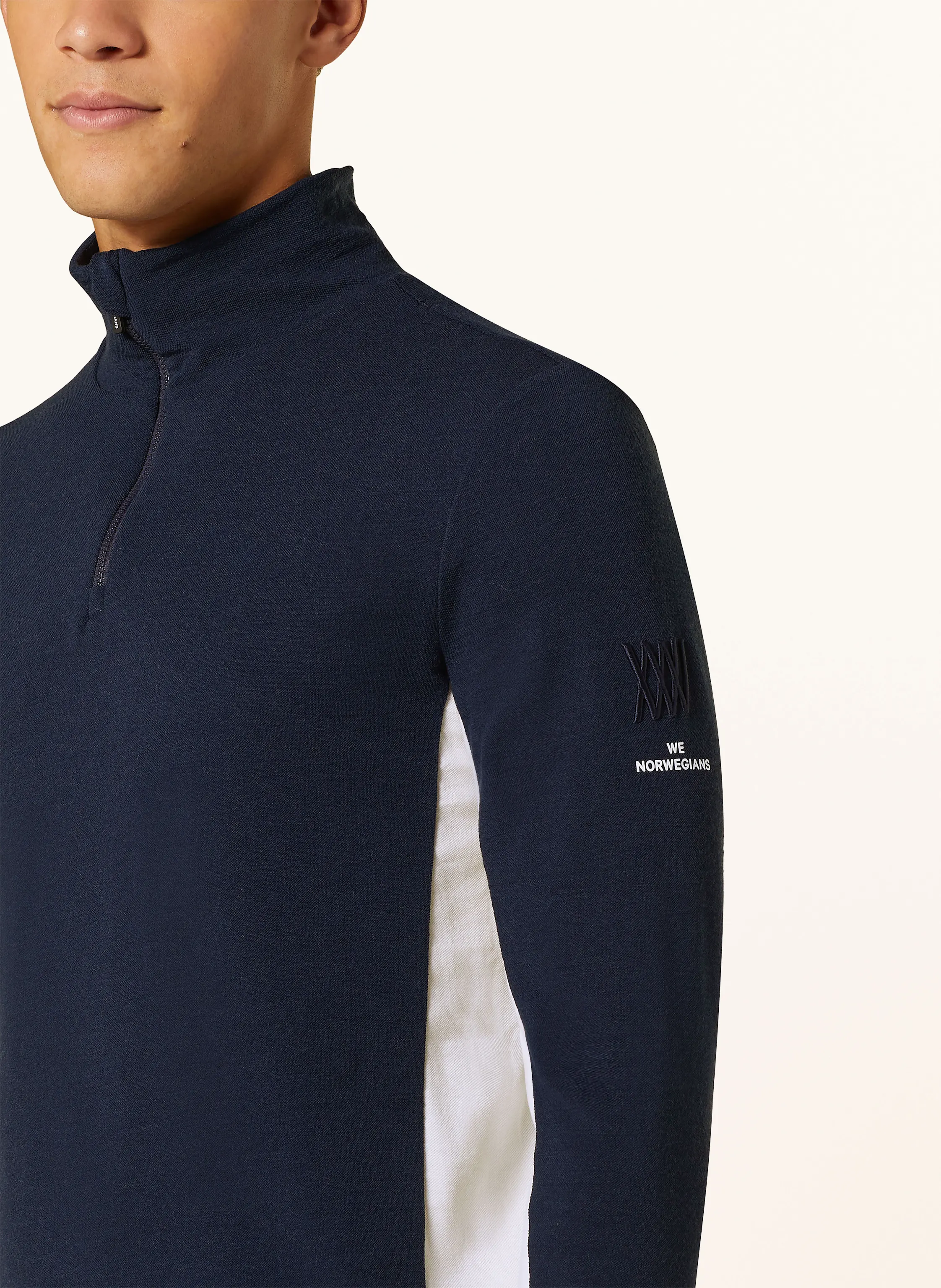 WE NORWEGIANS Piqué-Midlayer VOSS aus Merinowolle
