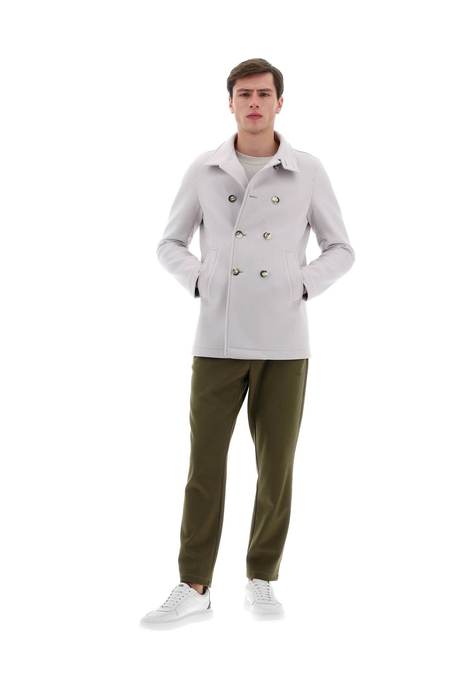 Herno| Herren Kurzmantel aus Wolle und Kaschmir CABAN COAT