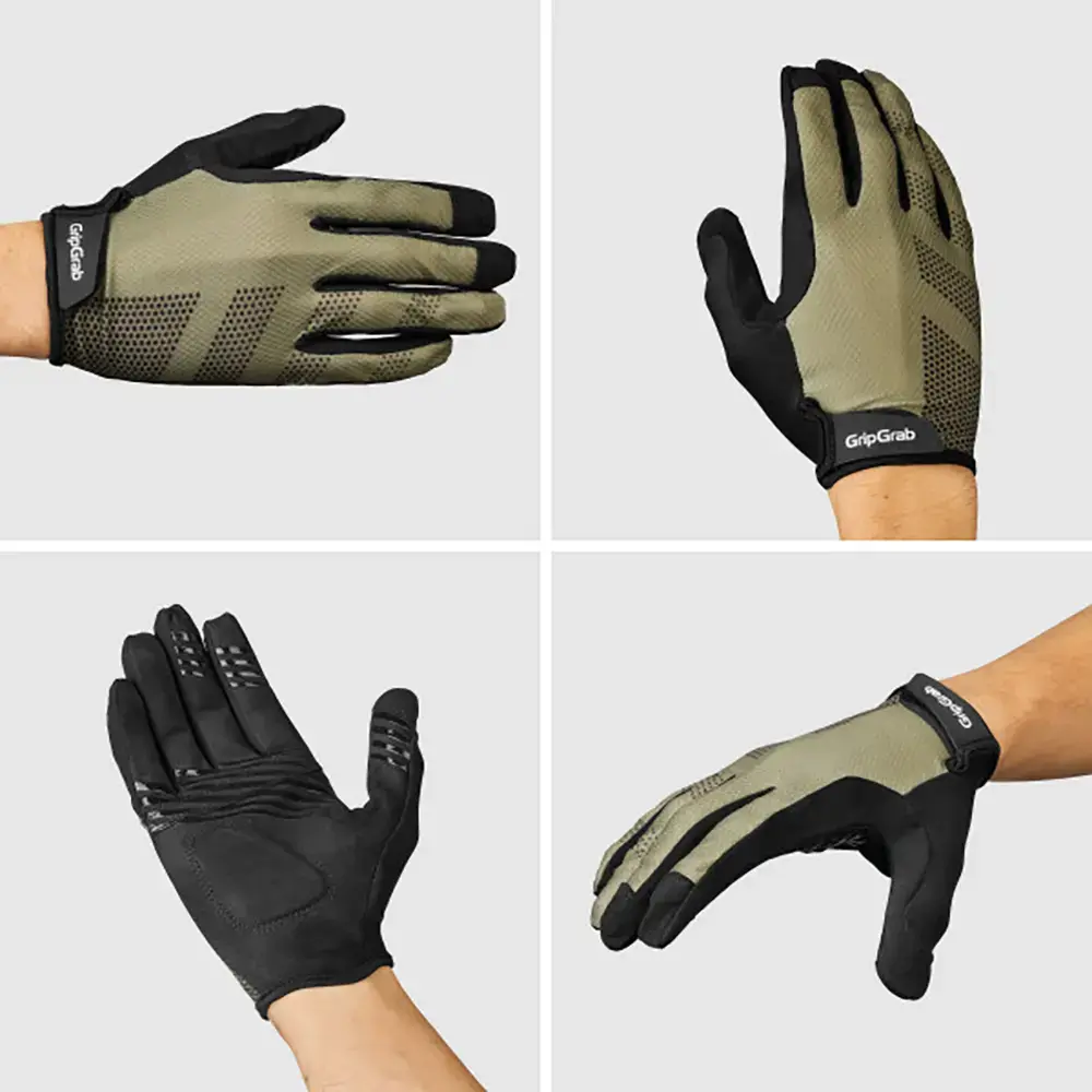 GripGrab Ride RC Lite Padded MTB Zomer Fietshandschoenen Lange Vingers Groen