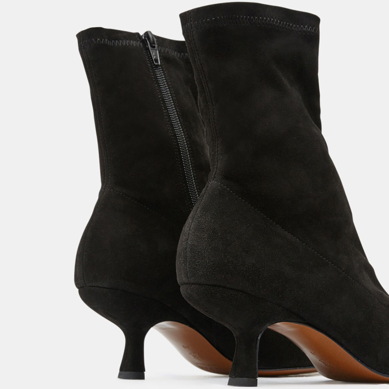 By Far Bottines en Velours de Cuir Socks noires