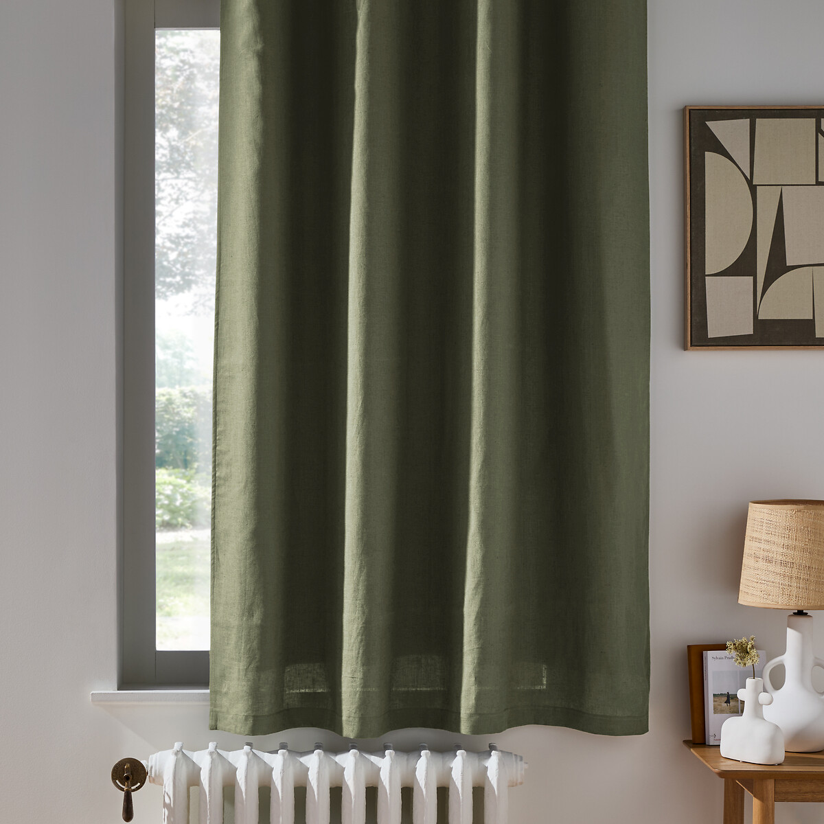 LA REDOUTE INTERIEURS<br>Cortina de radiador blackout em linho lavado Onega