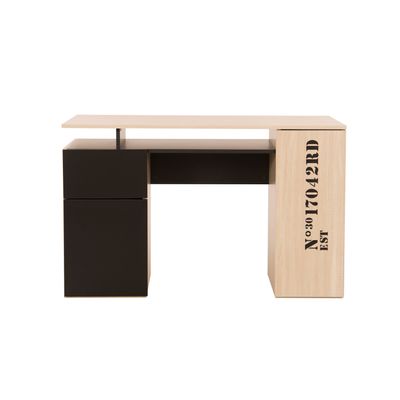 Bureau droit INDUS avec rangement - L. 120 x P. 55 x H. 75 cm