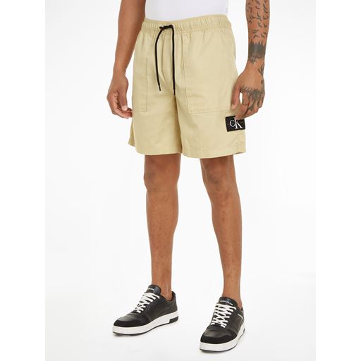 Calvin Klein Jeans Hør Shorts, Green Haze, L