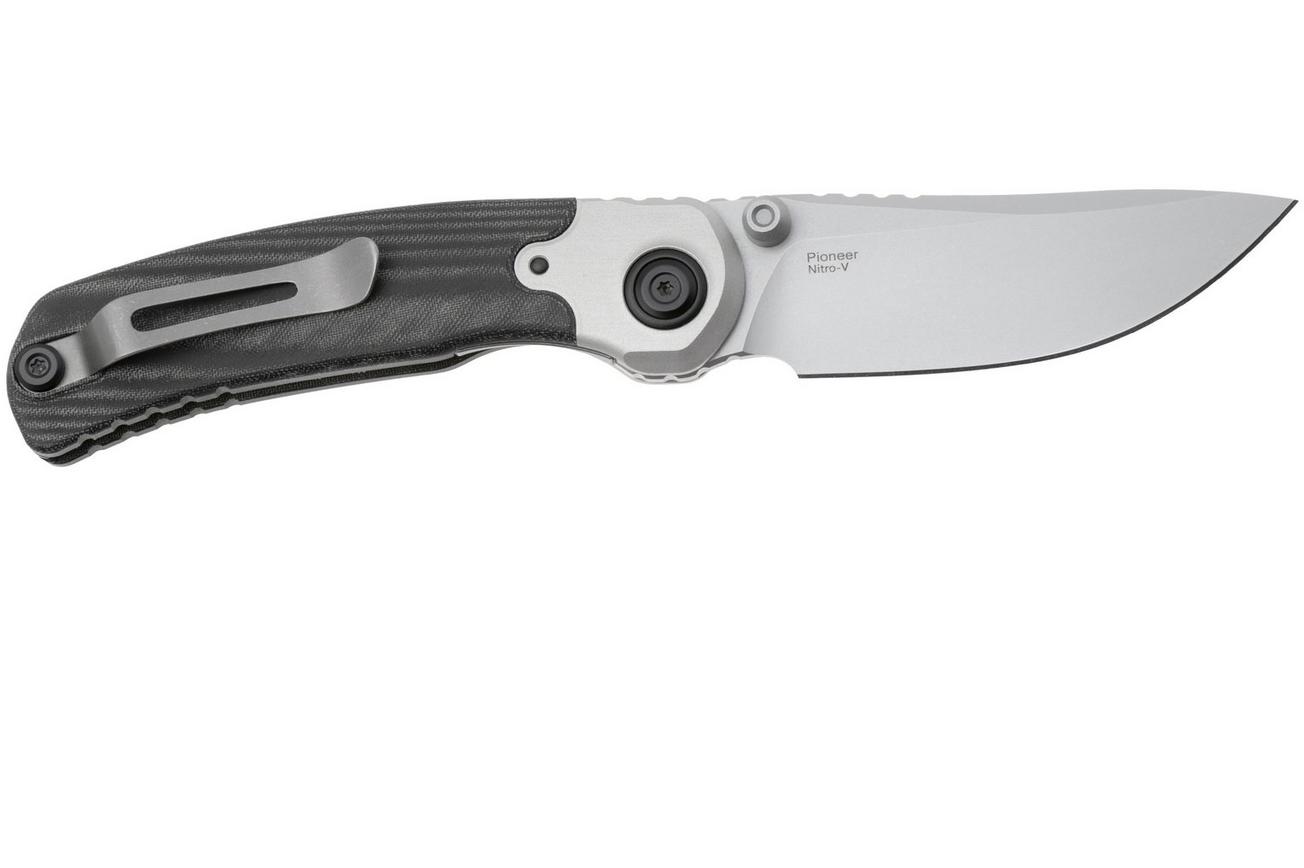 Kizer Pioneer Drop Point ZX-FK03A6 Satin Nitro-V, Aluminium Bolster, zakmes