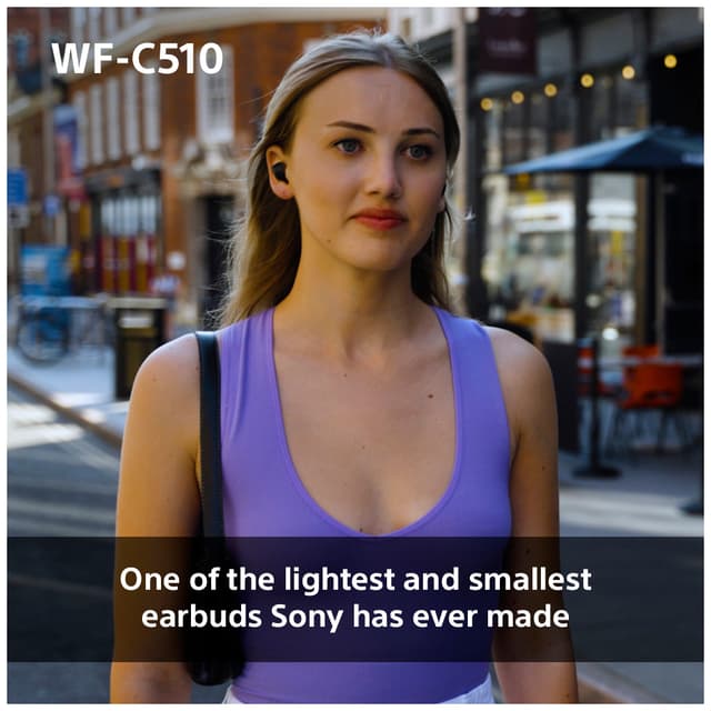 Sony WF-C510 true wireless in-ear høretelefoner (hvid)