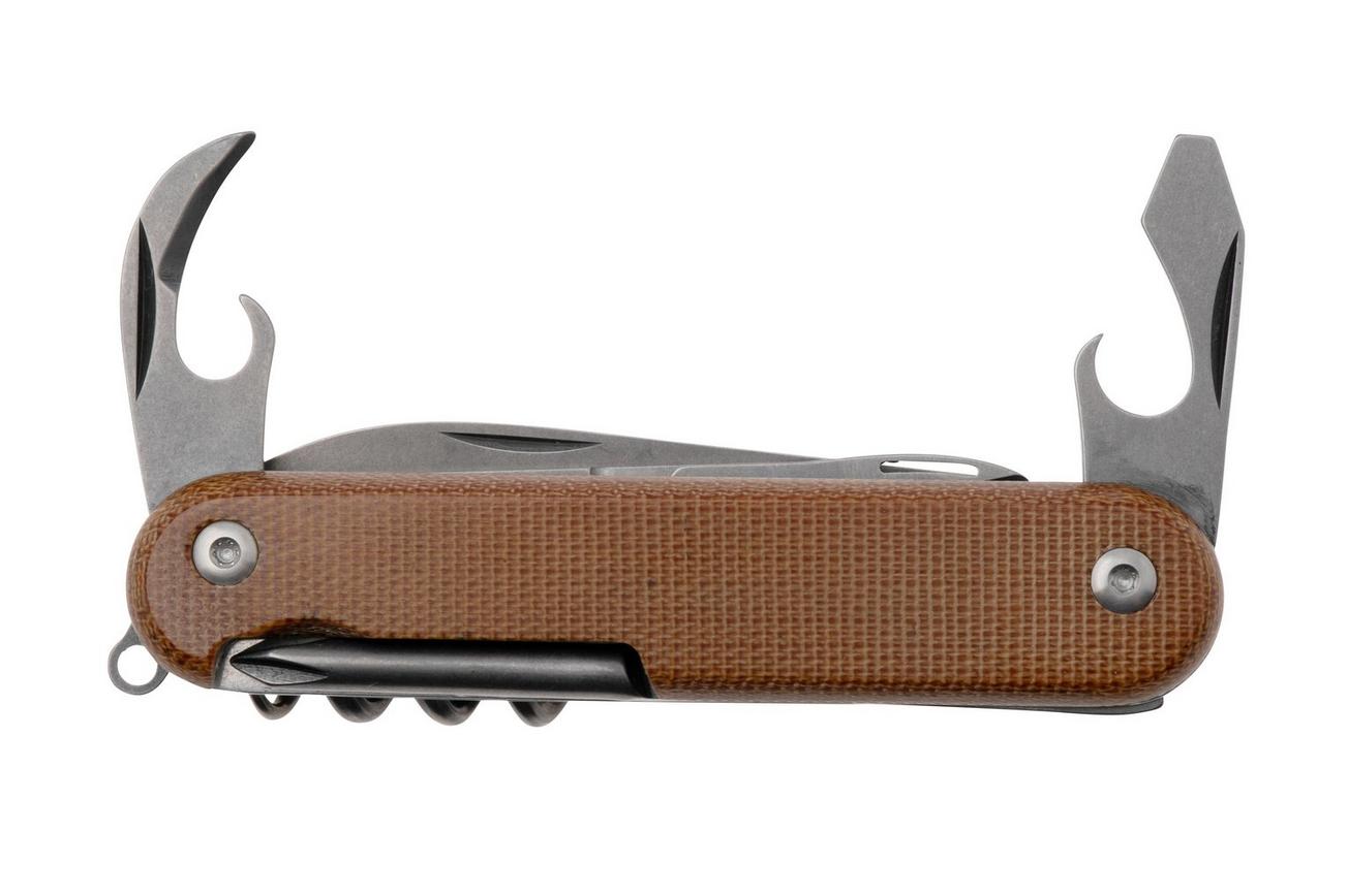 MKM Campo 7 CP07MAG-NC Magnacut Natural Canvas Micarta, zakmes