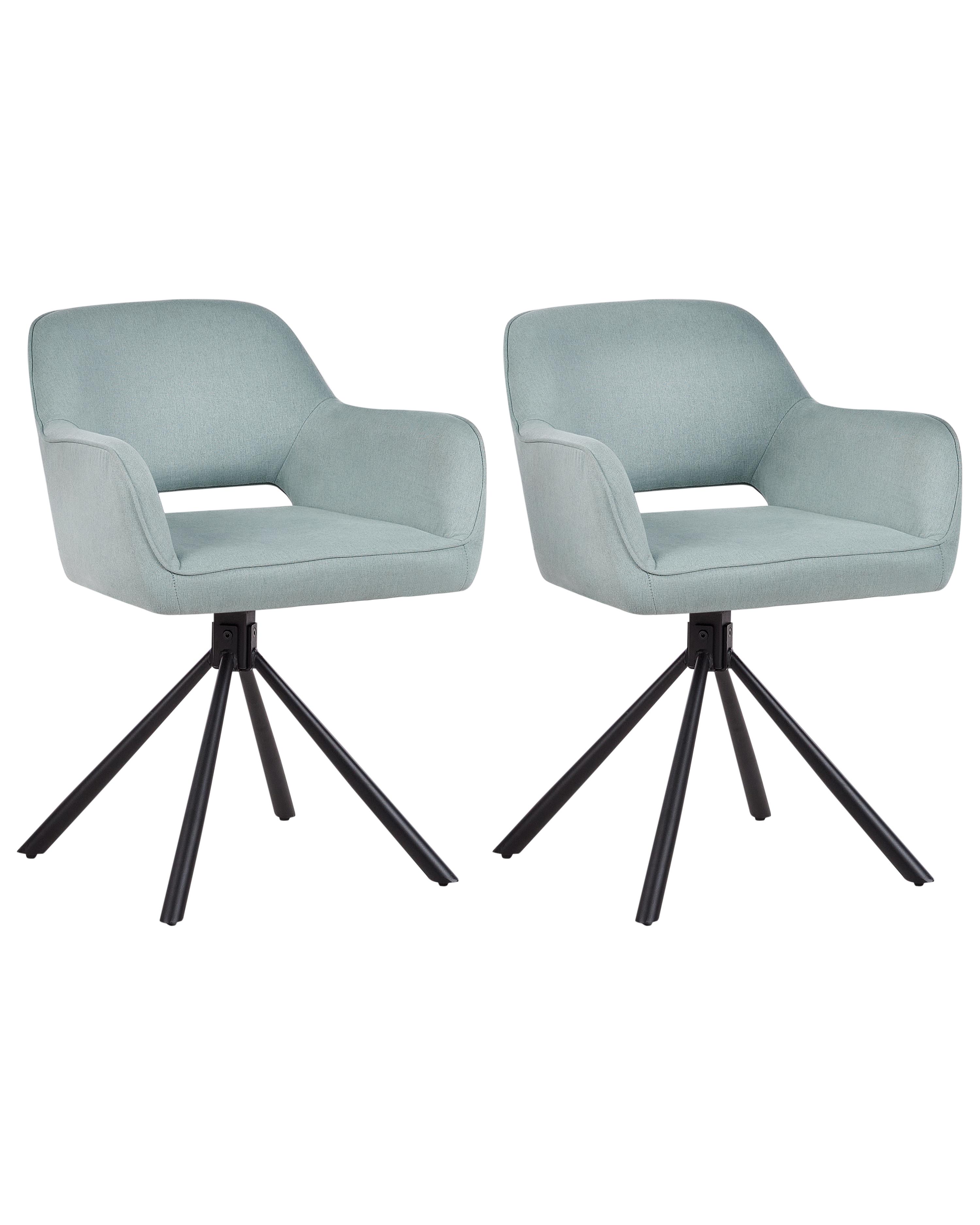 Set van 2 eetkamerstoelen draaibaar LOURES Lichtblauw