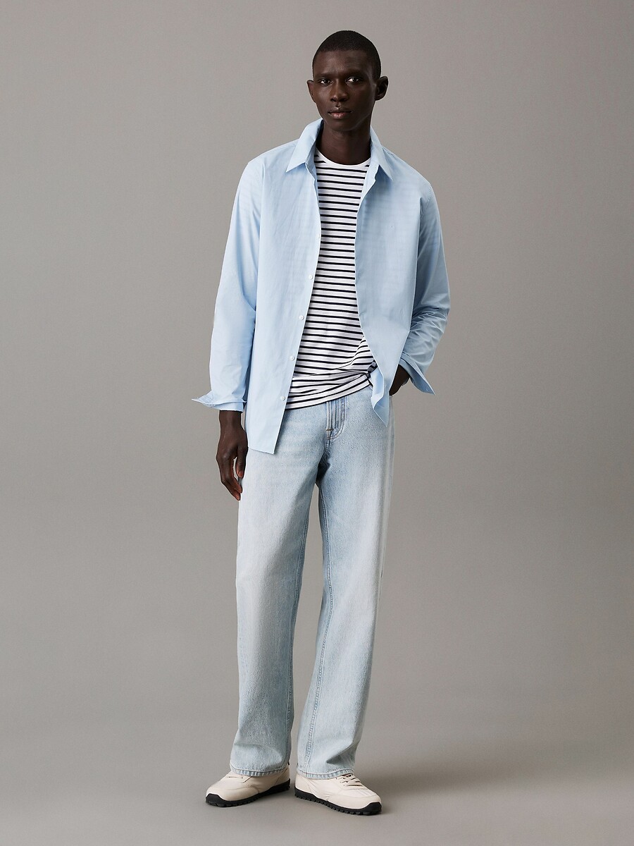 CALVIN KLEIN<br>Camisa de manga comprida de corte justo