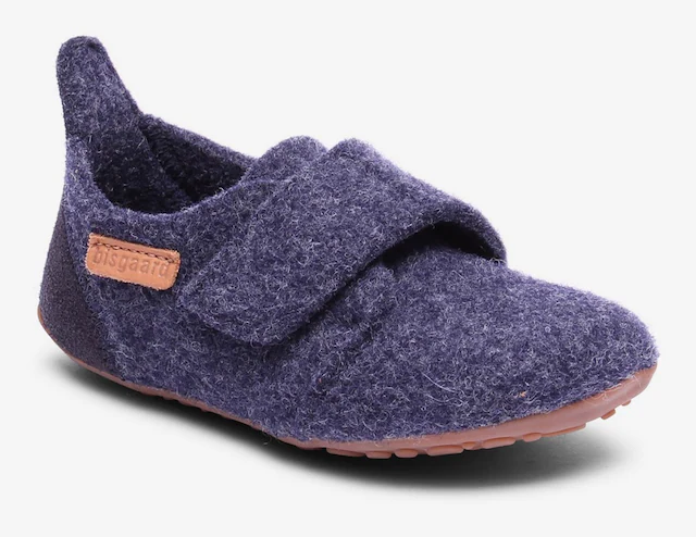 Bisgaard Hausschuh »casual wool«  Klettschuh mit Lammwolle gefüttert, Grössenschablone zum Download